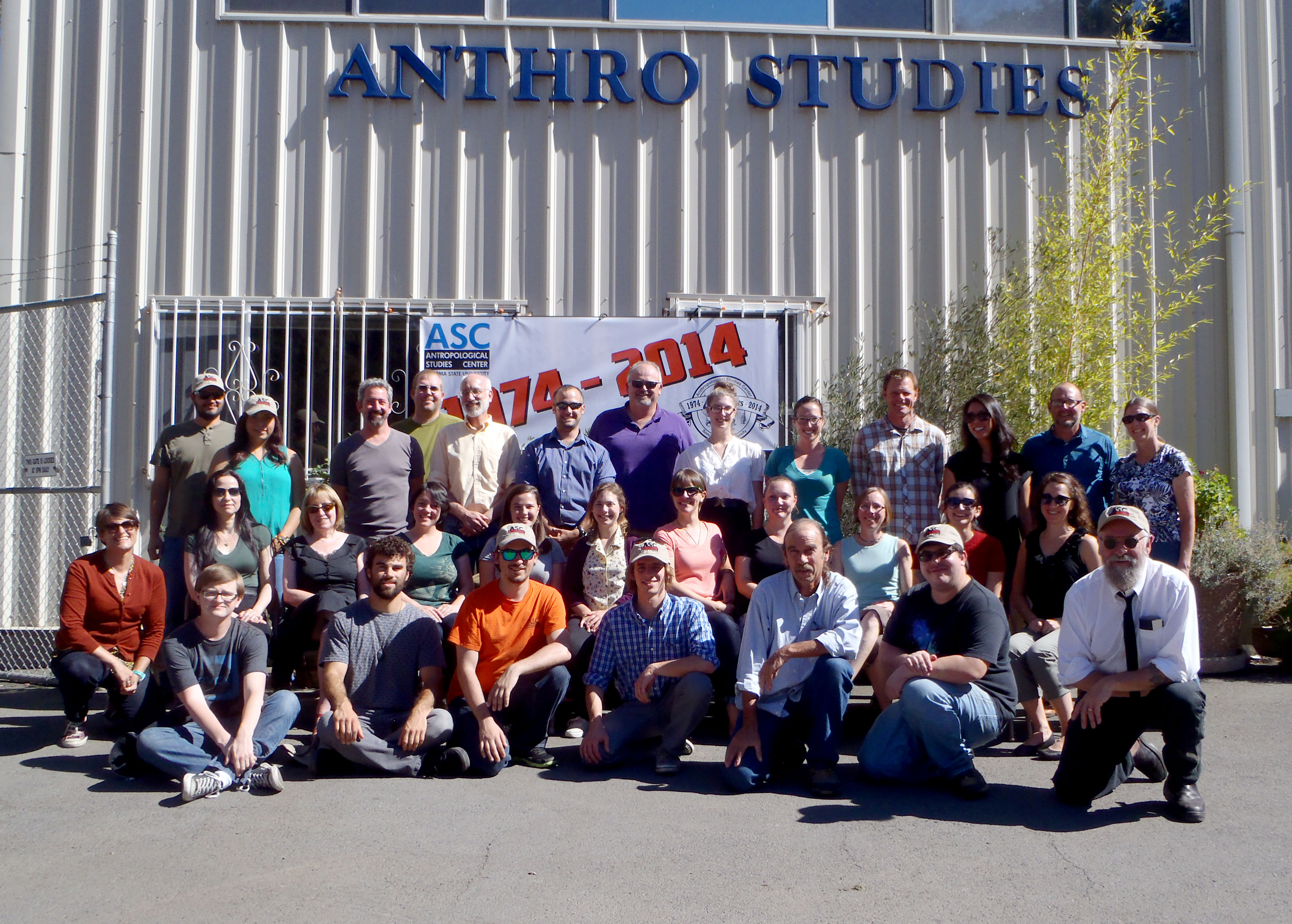 ASC staff in front of Bldg 29 in 2014