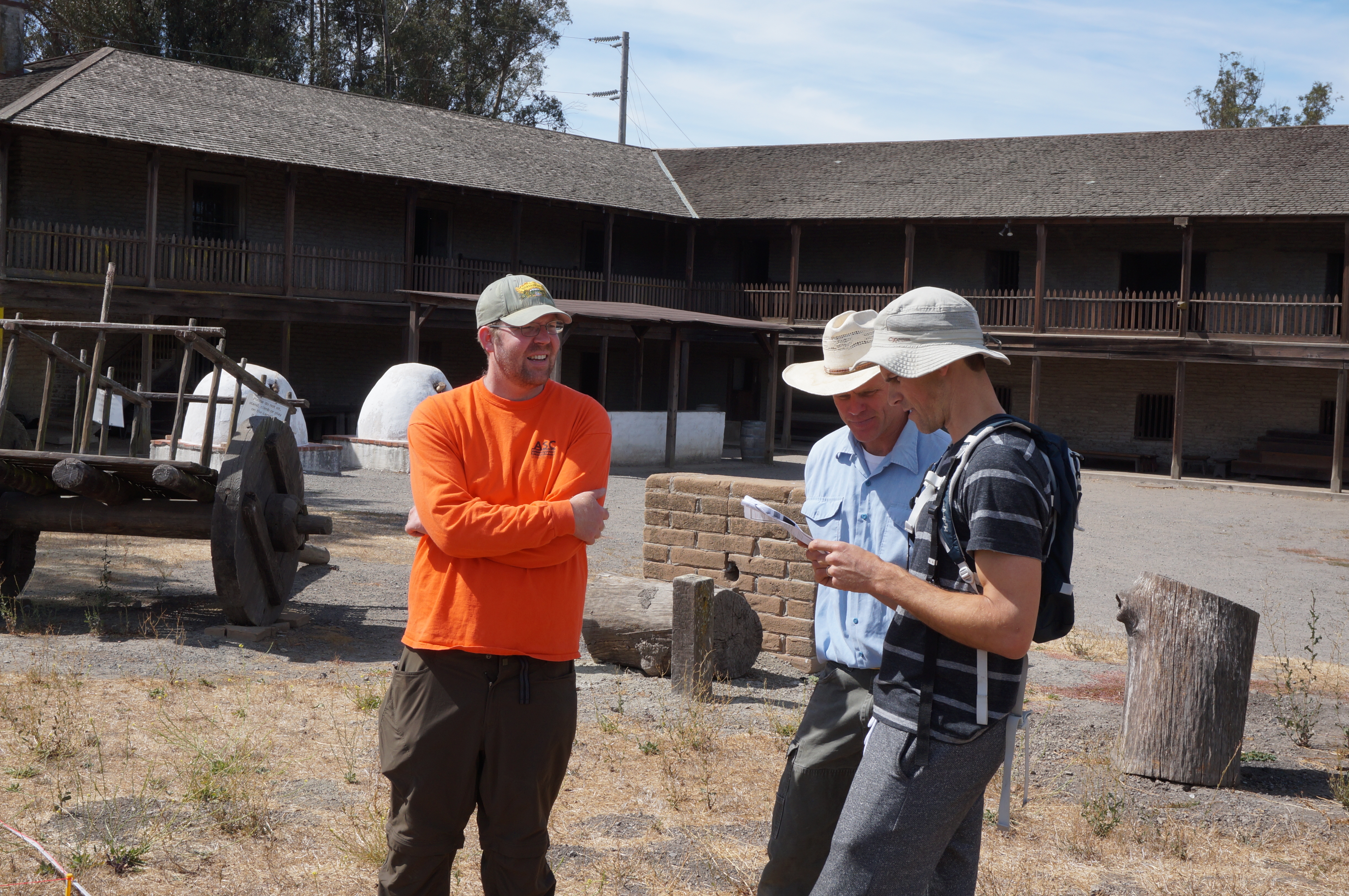 ASC staff consulting partners at Petaluma Adobe