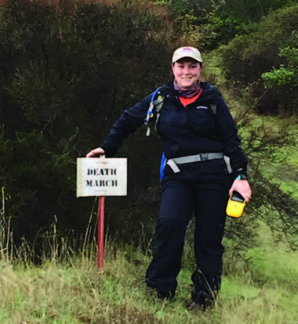 Samantha Dollinger mapping with a GPS unit