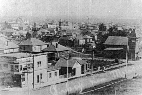 Birdseye view of the Melrose Neighborhood in 1909 Melrose Neighborhood