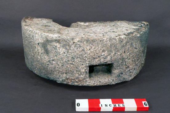Used for grinding grains and beans Stone quern fragment