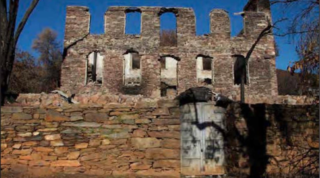Ruins of 2-story stone house