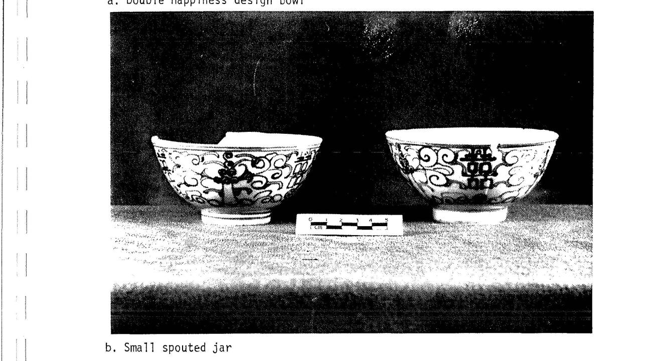 Double Happiness bowl and jar