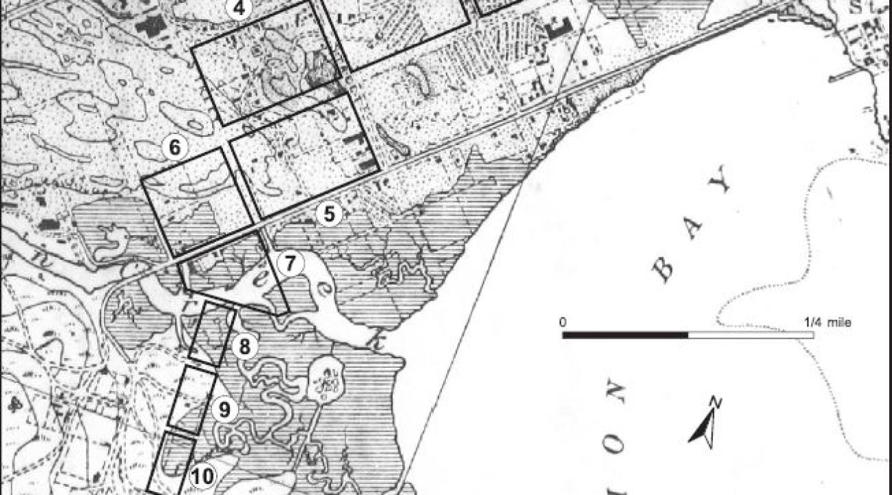 Project area within 1850s map