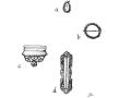 Drawings of recovered clothing and jewelry artifacts