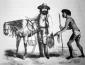 alt="Jose Ramon Carillo of the Santa Rosa de Cabeza Rancho with an Indian worker, drawn in 1850"