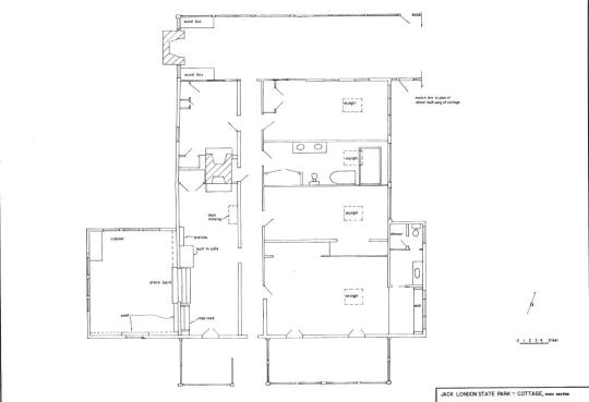 Sketch of Jack London Cottage 