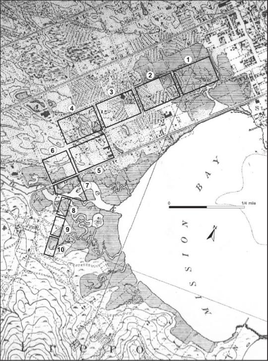 Project area within 1850s map